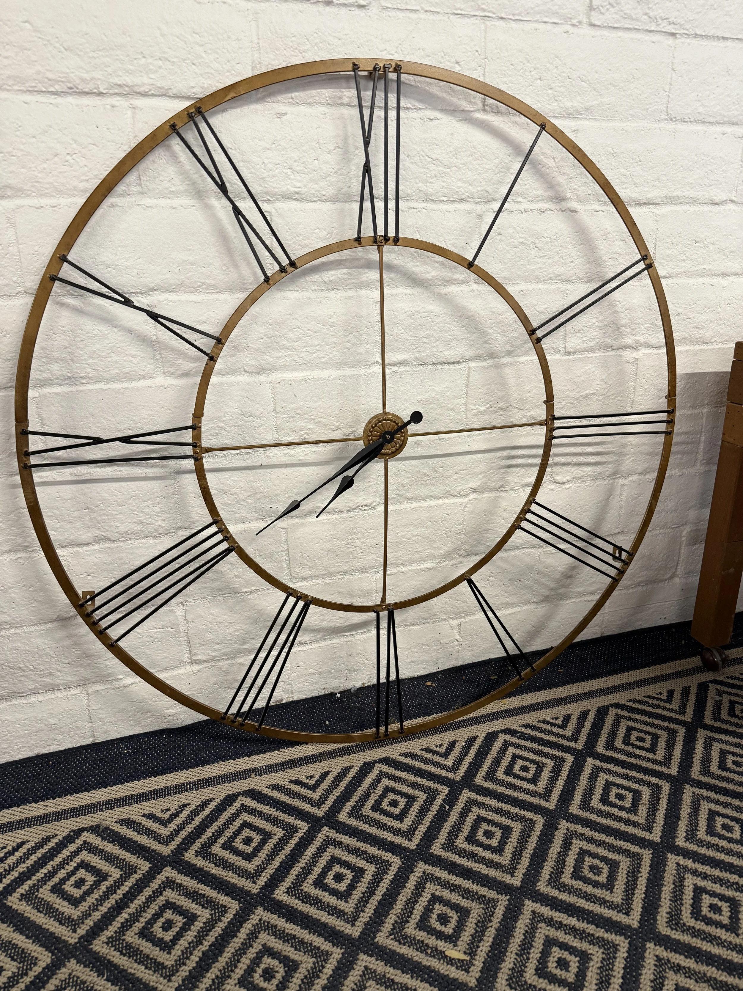 Huge 4’ Metal Wall Clock: $75
