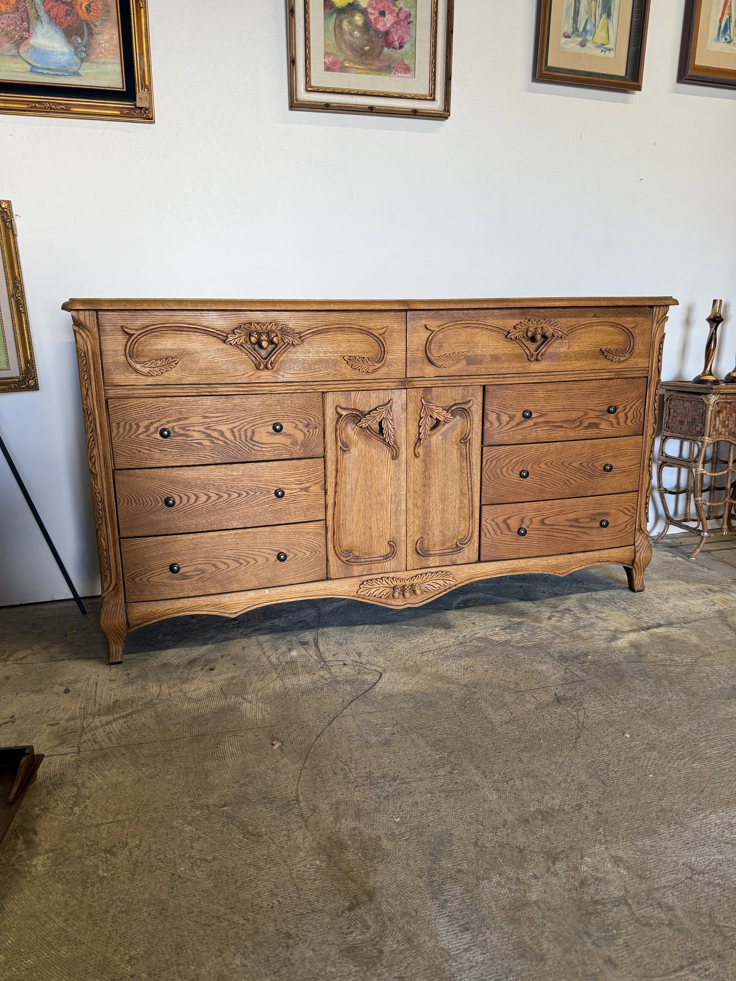 Oakwood Interiors Quarter-sawn Versailles Collection Dresser: $999