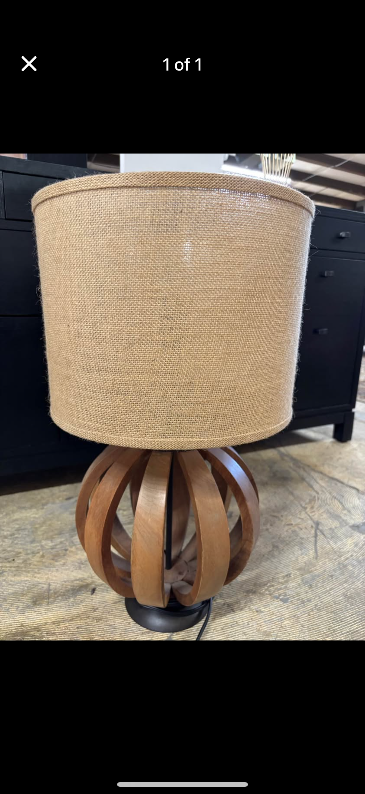World Market Barrel Table Lamp: $25