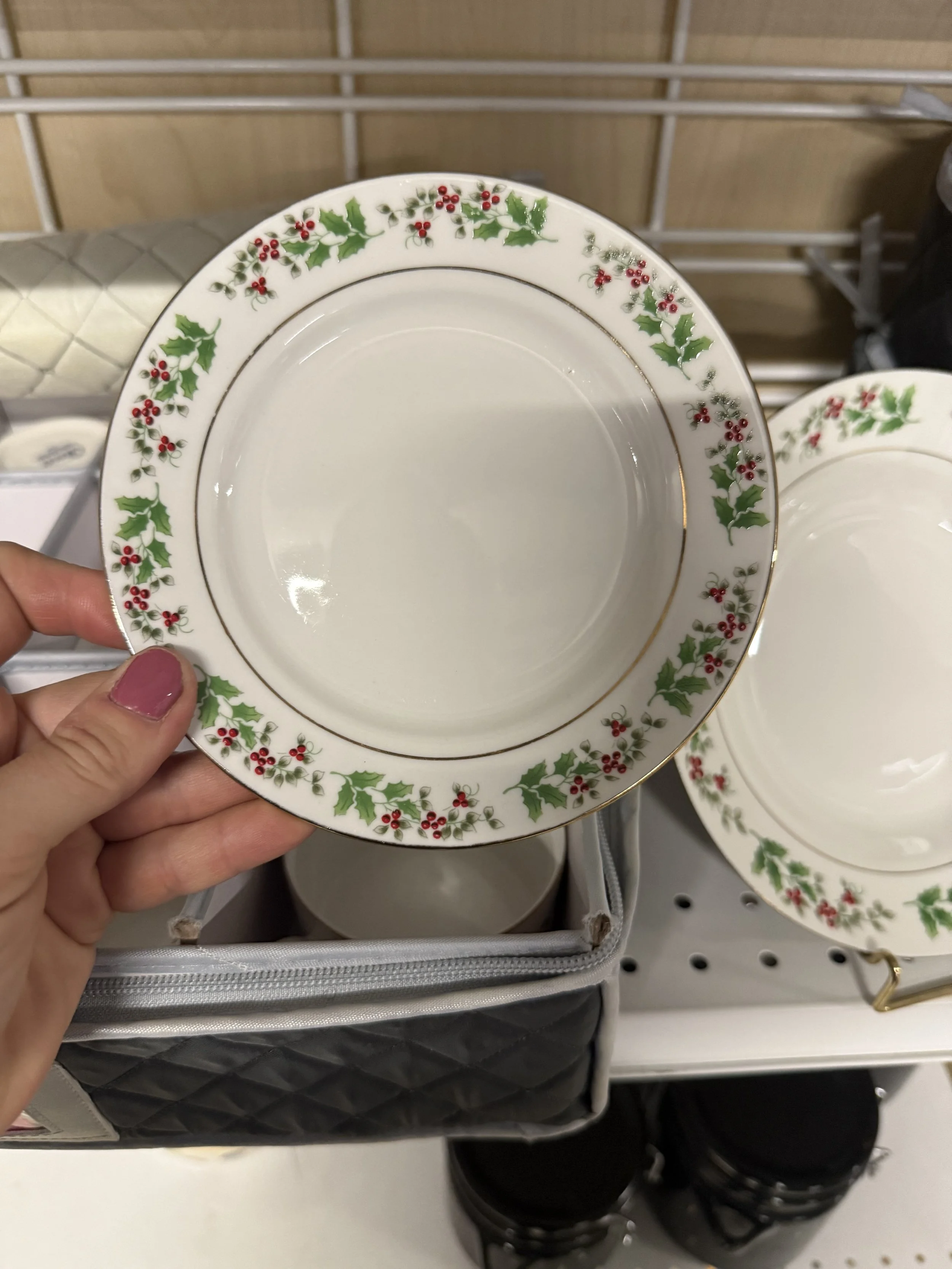 Gibson China Holly Berry Christmas Dishes set of 34: $59