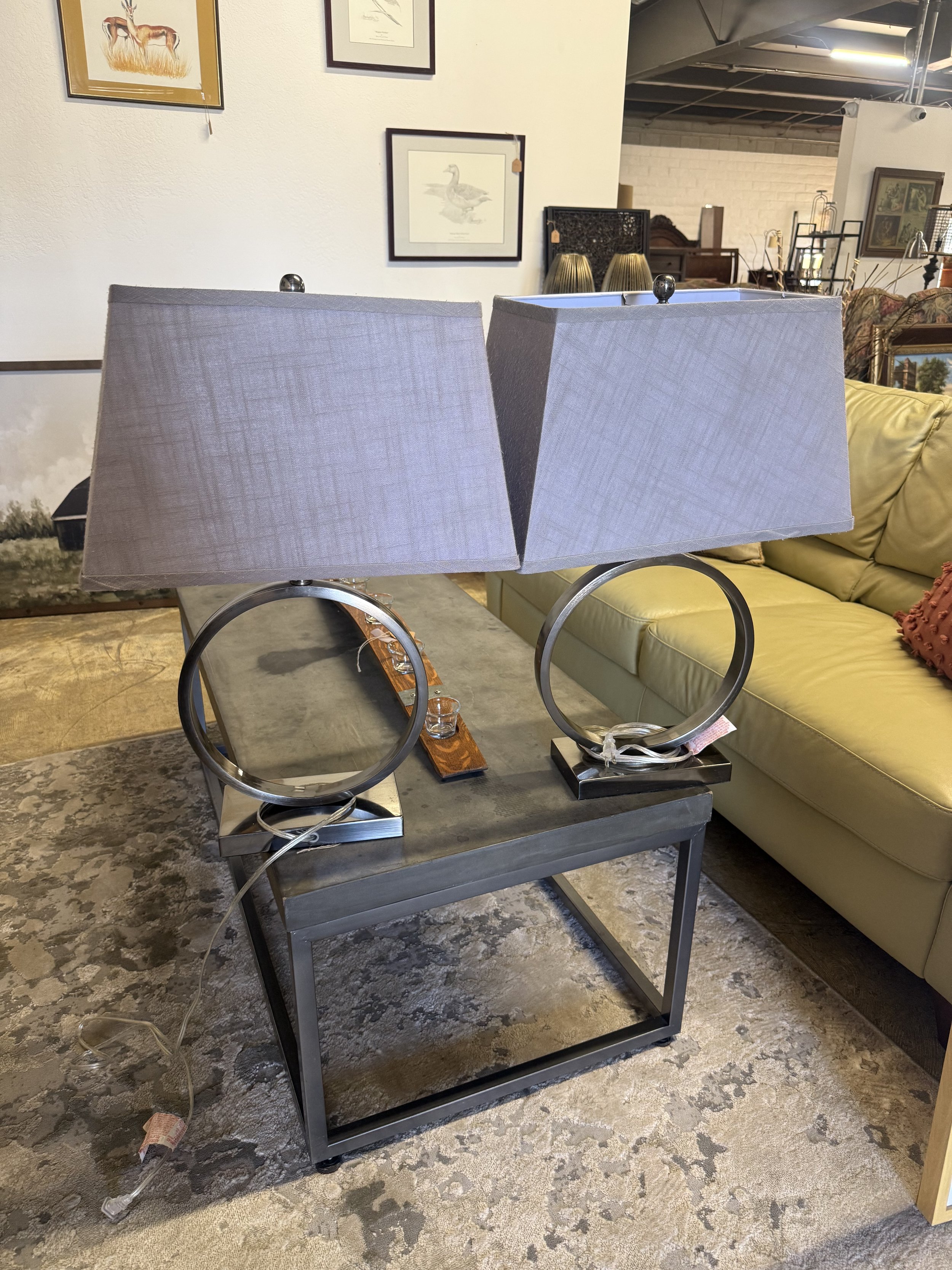 Pair of Modern Table Lamps: $40