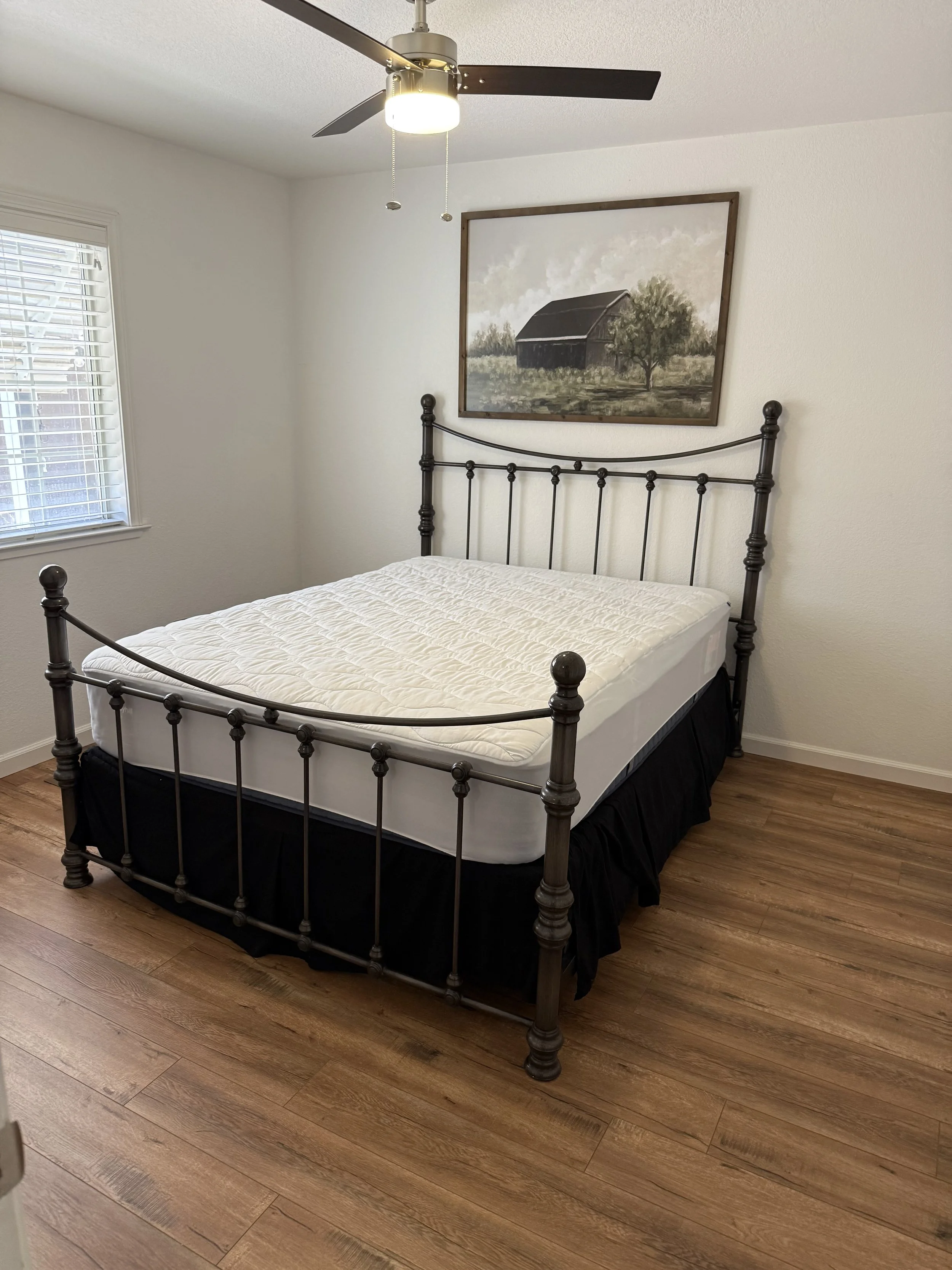 Queen Size Metal Bed Frame: $250
