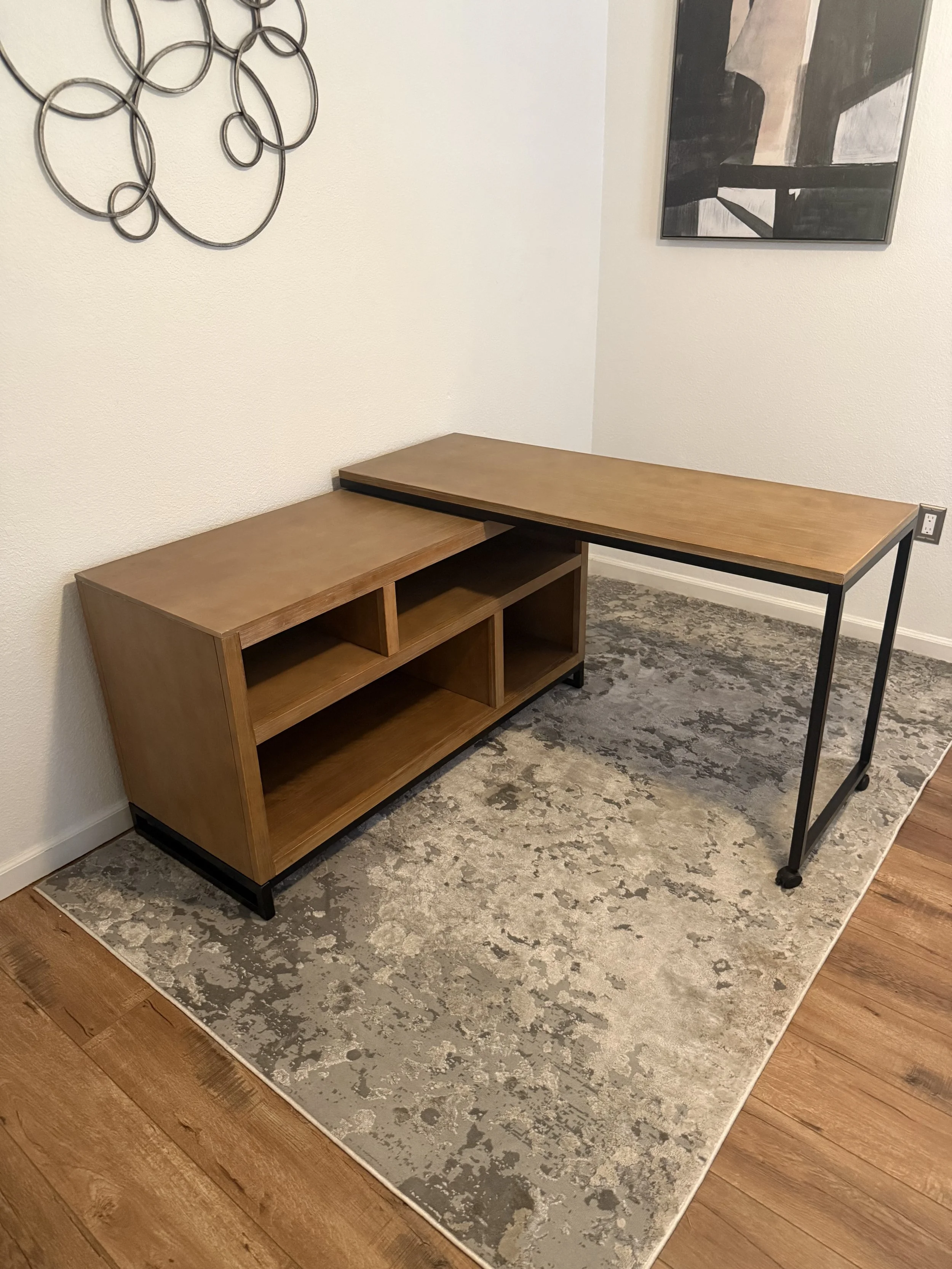 World Market Weldon Swivel Storage Desk: $175