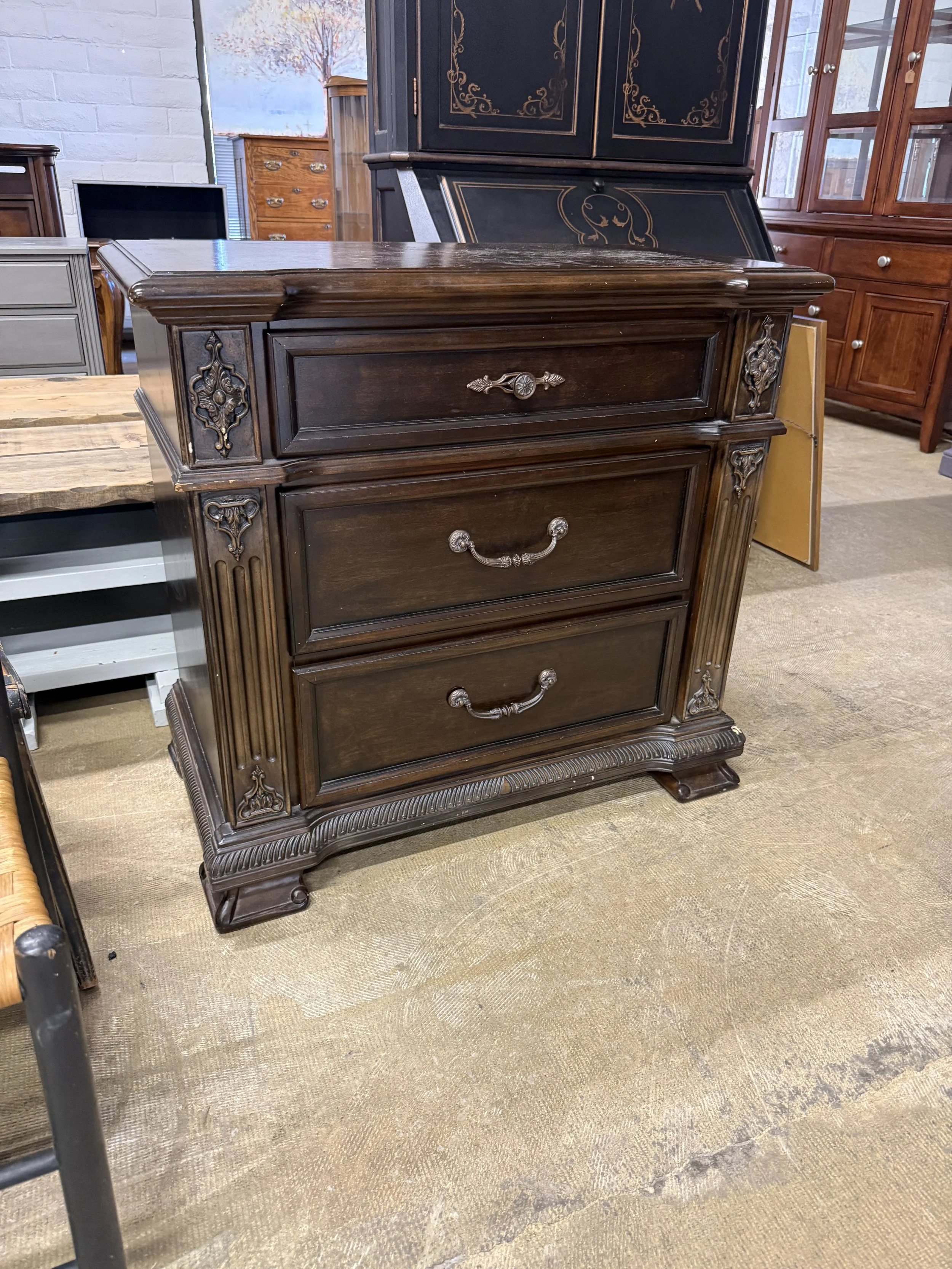 3-Drawer Sold Wood Chest: $75