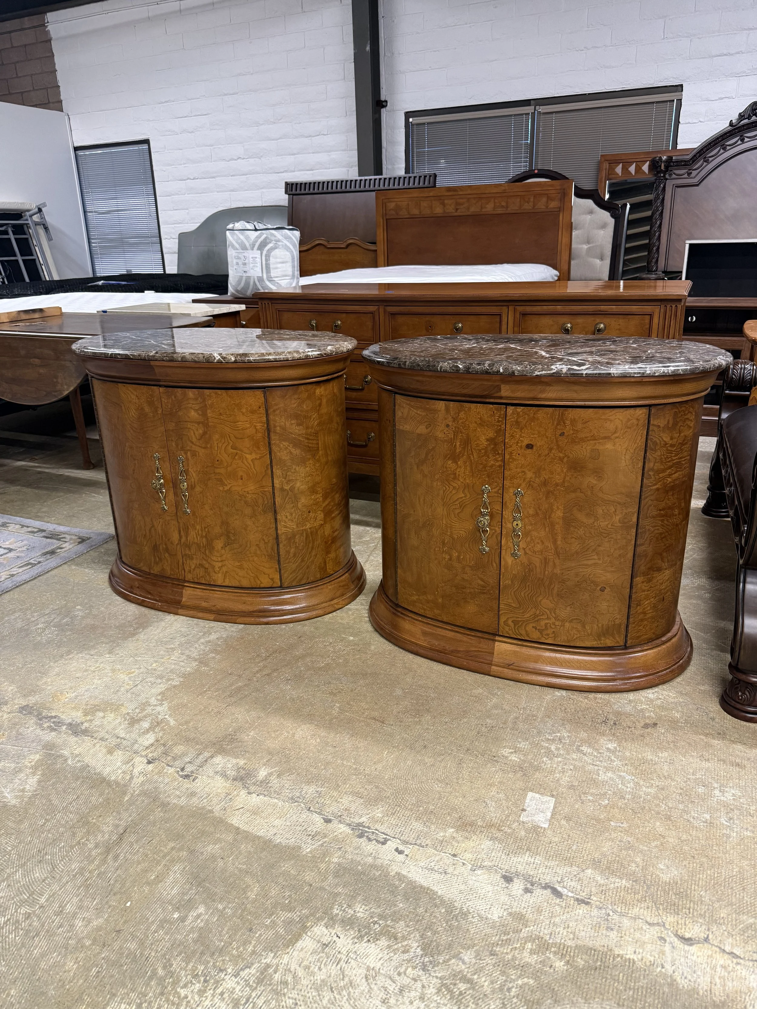 Thomasville Marble Top Nightstands: $200