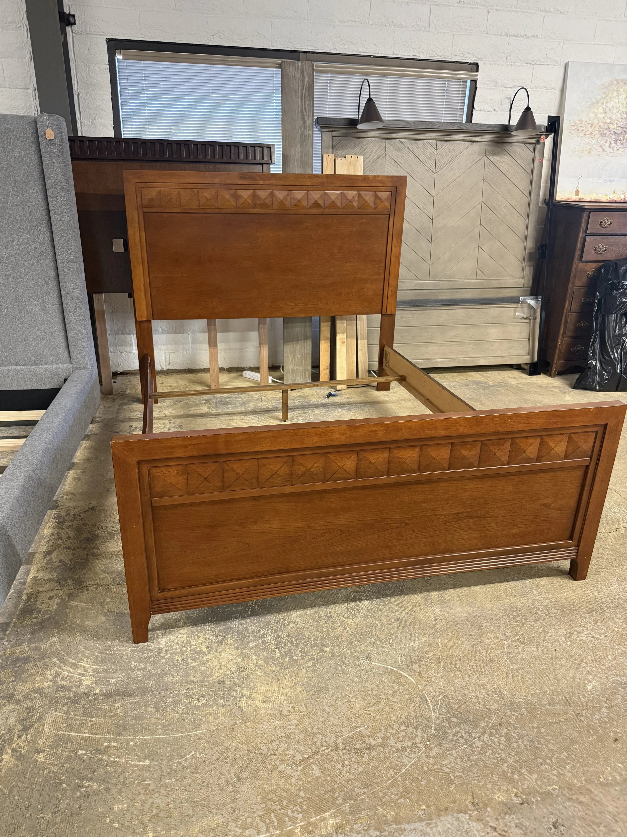 Davis International Solid Wood Queen Bed frame: $200