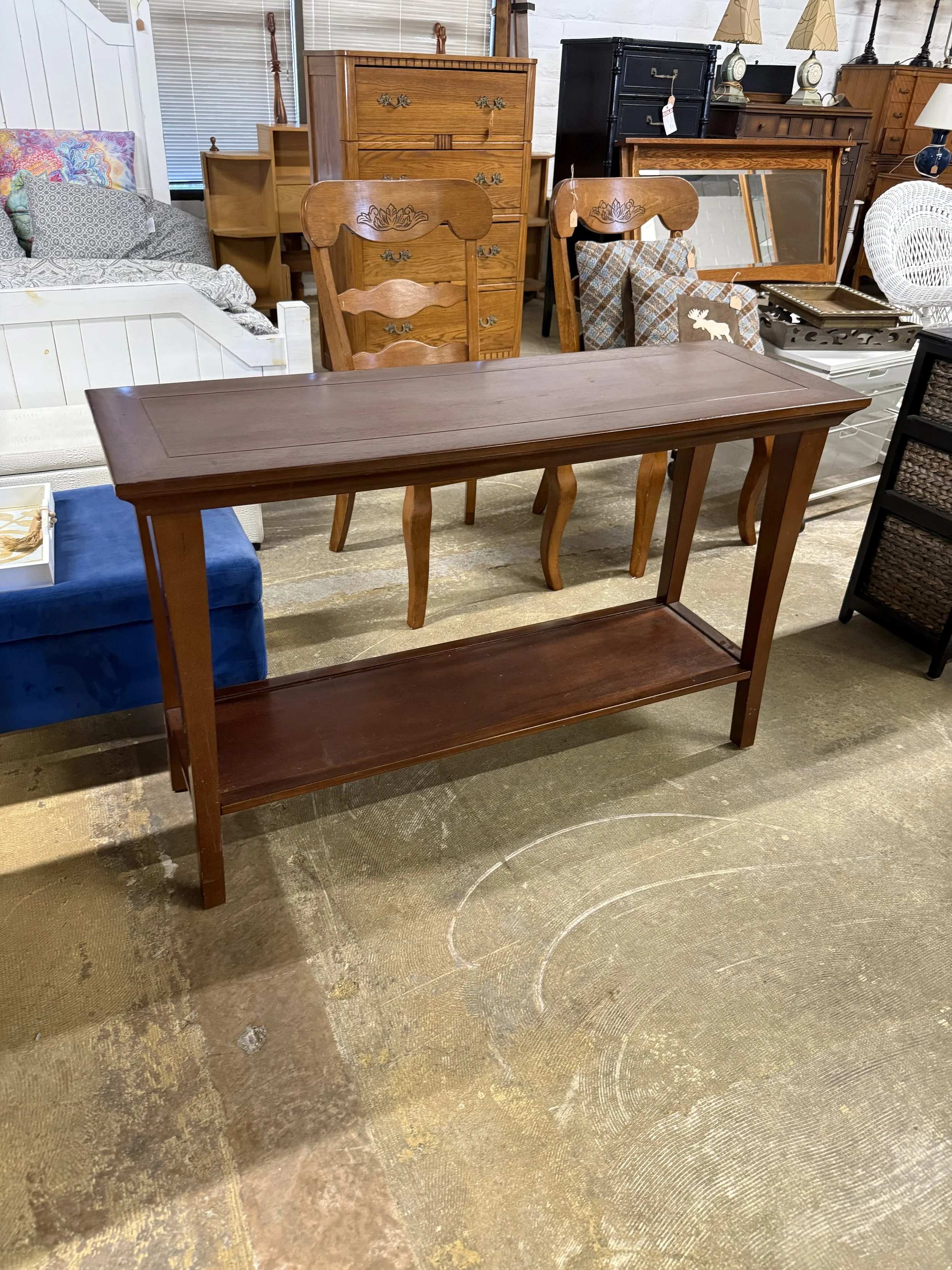 Solid Wood Console Table: $50