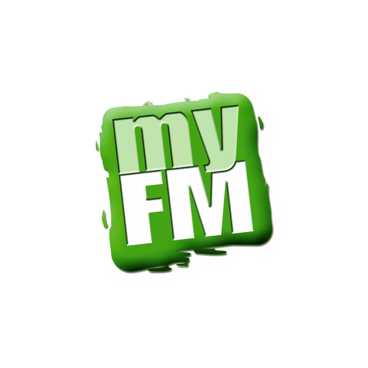 Logo of MY FM in green and white