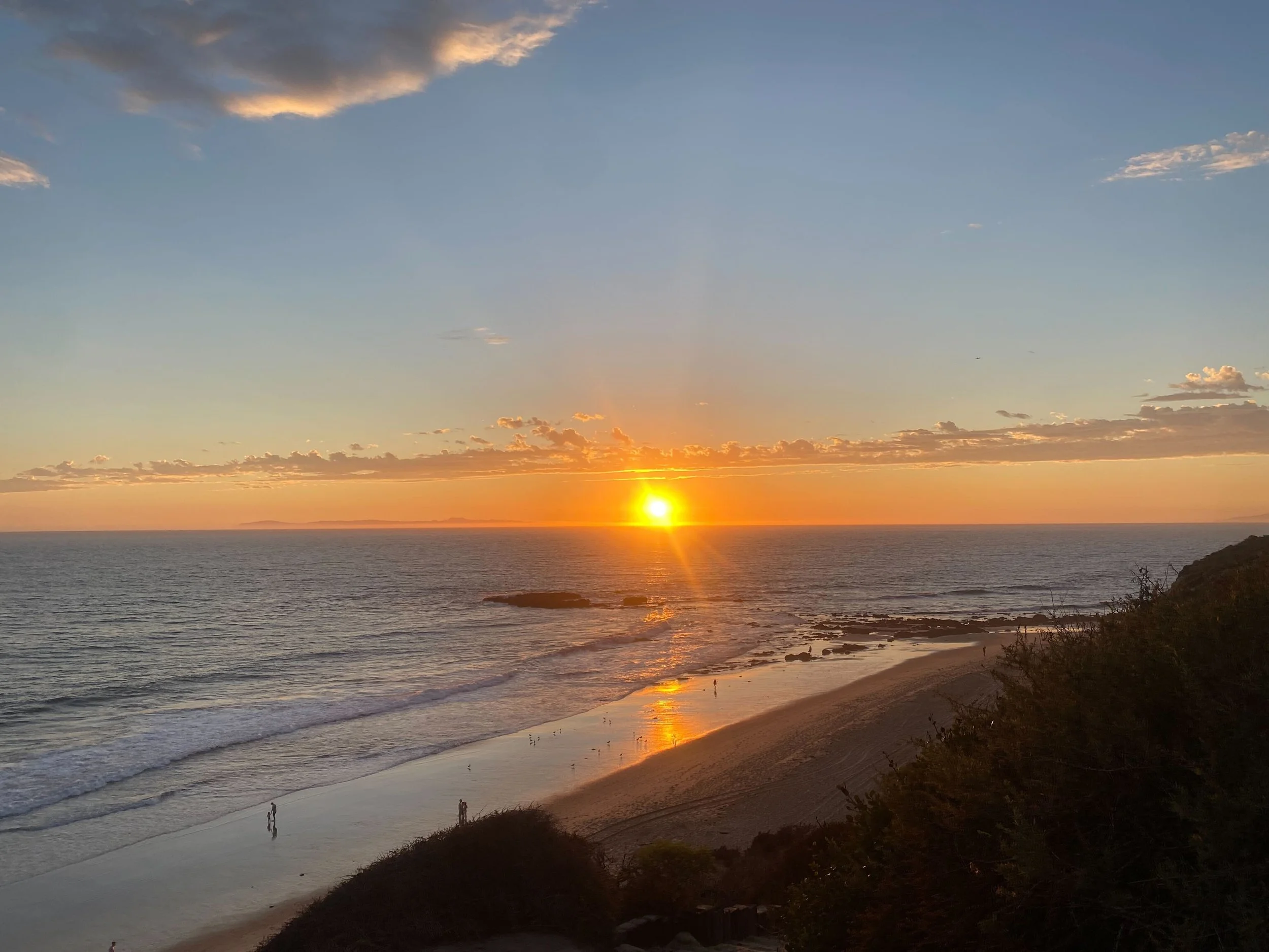 First lab retreat (sunset at Crystal Cove beach)
