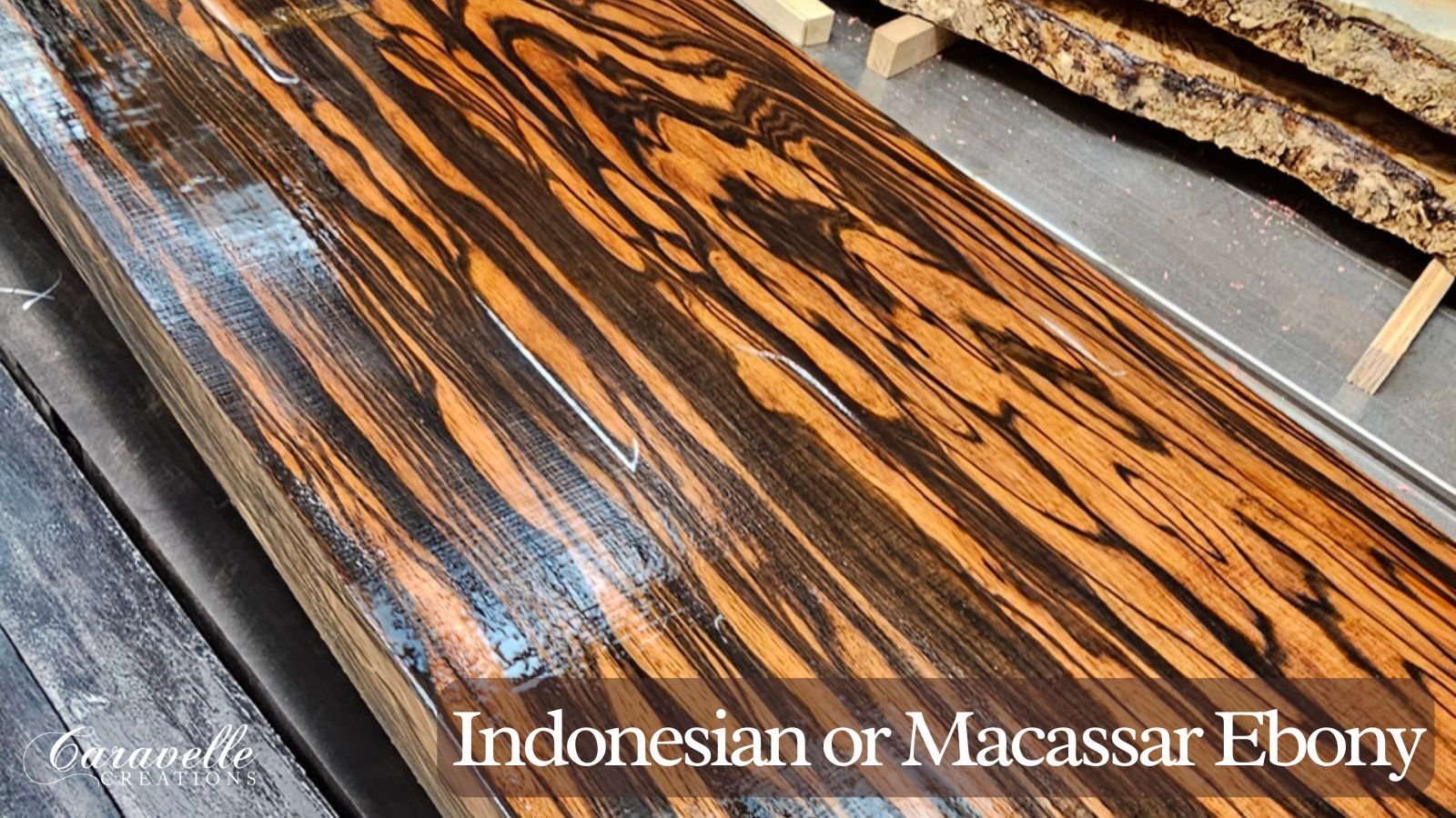 Indonesian Ebony wood plank