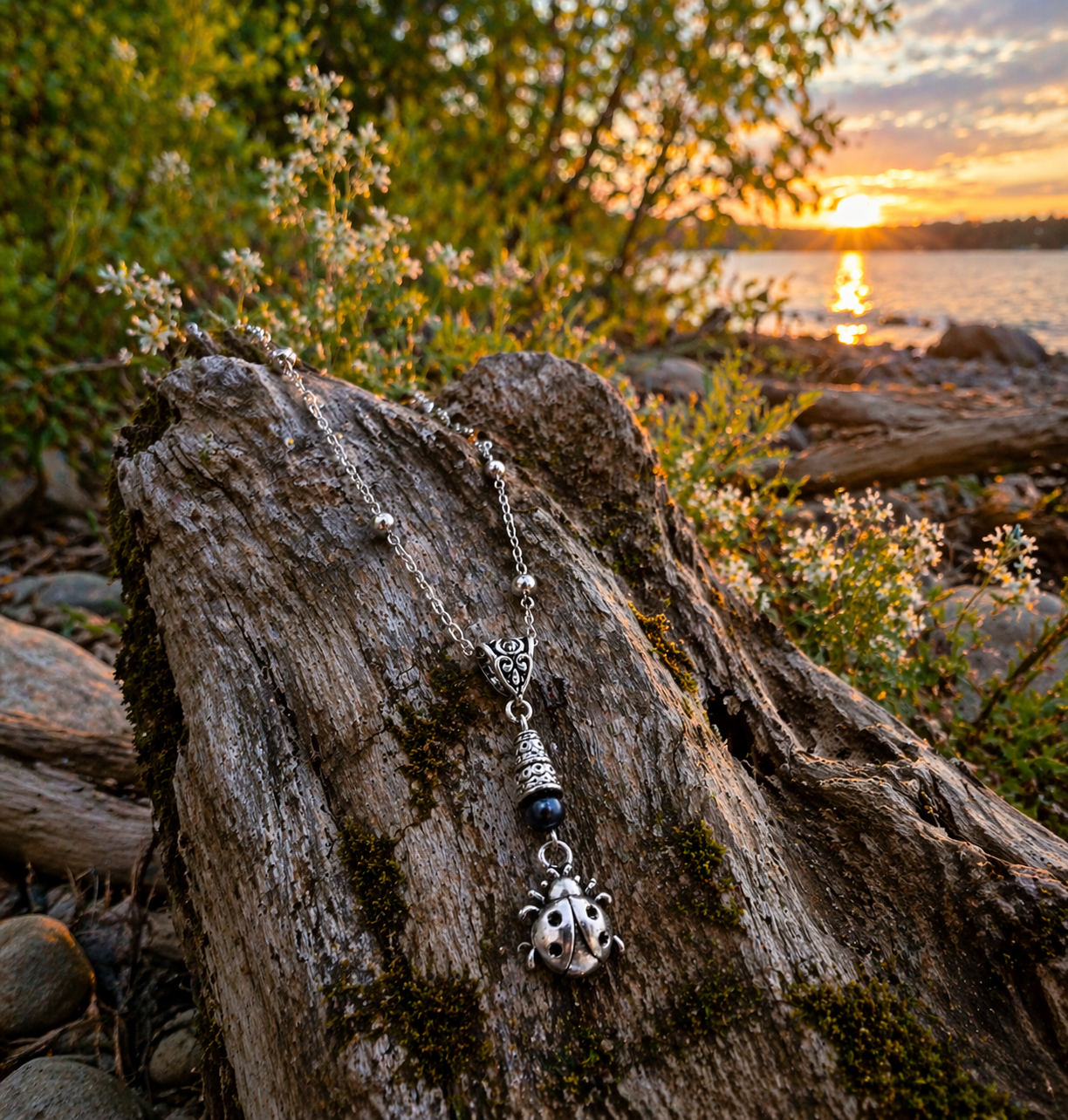 Ladybug Necklace Driftwood ChatGPT.png
