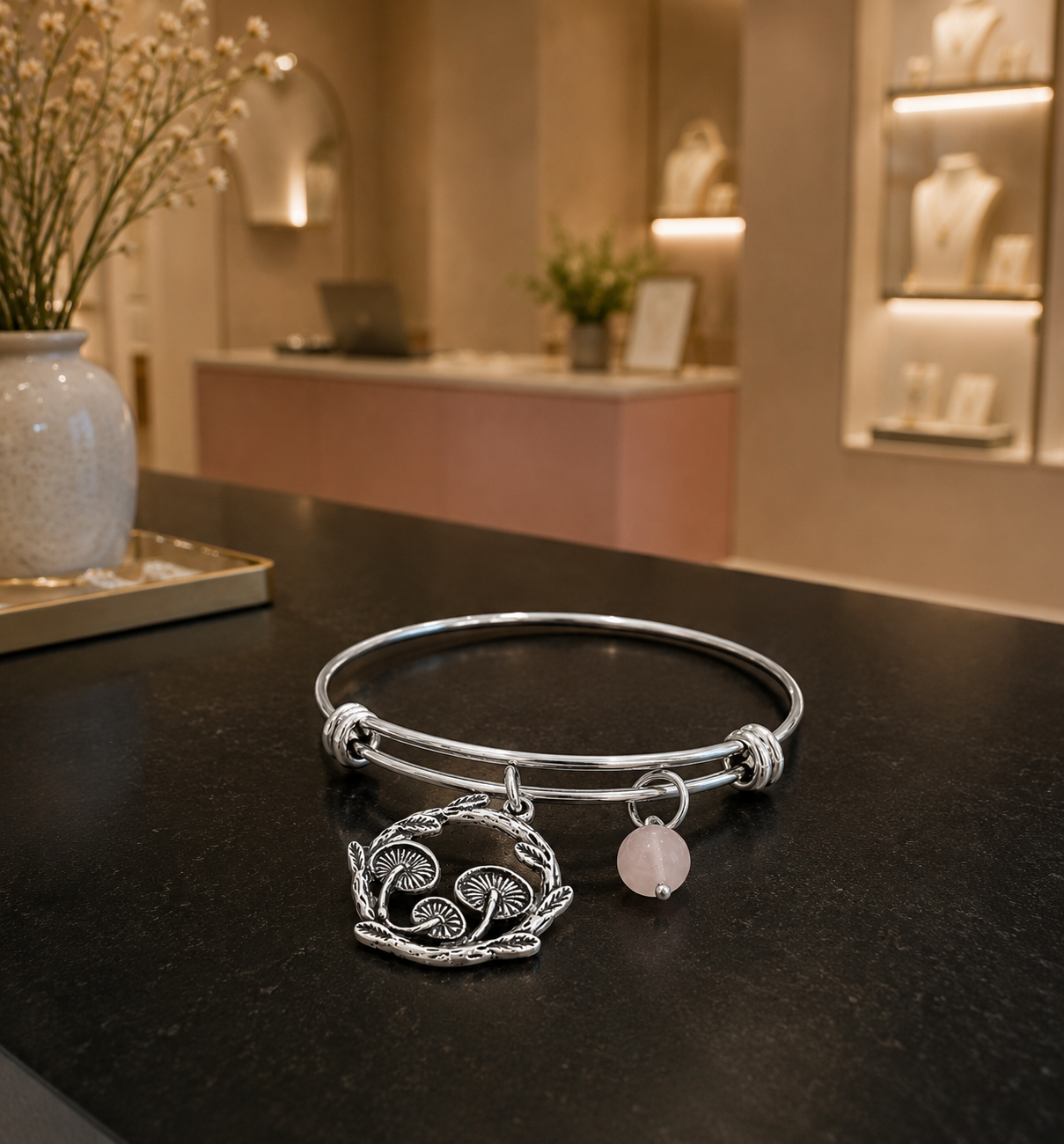 Mushroom Rose Quartz Bracelet Sparse Shop ChatGPT.png