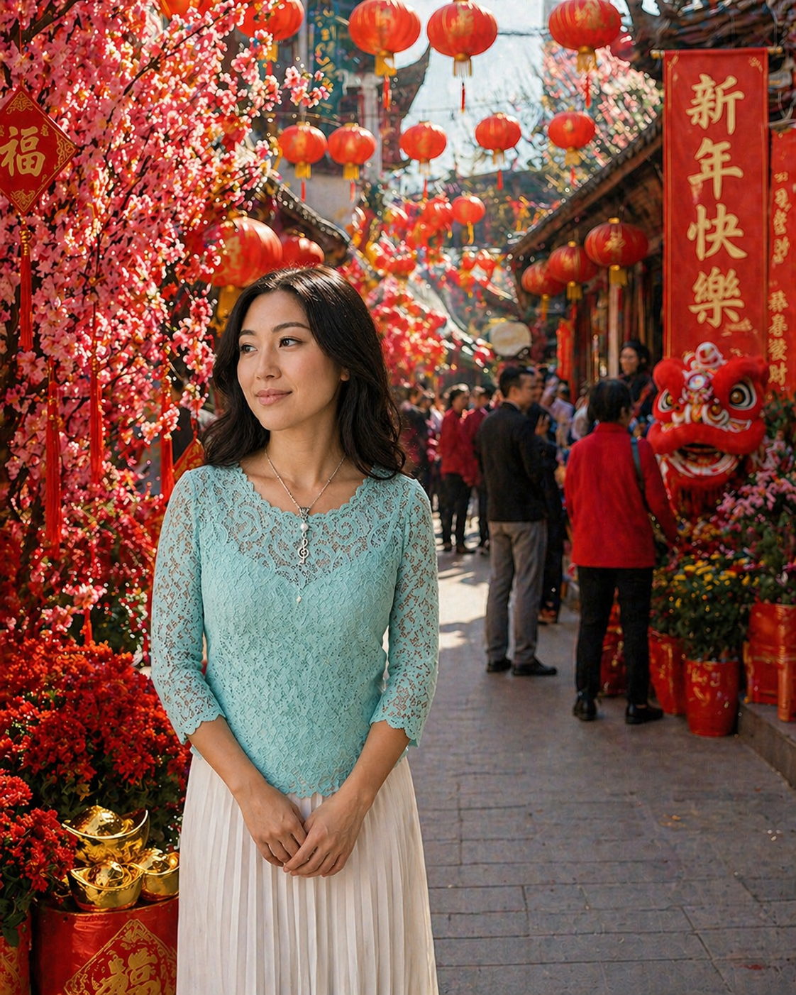 G Clef Pearl Necklace Model Distance ChatGPT.png