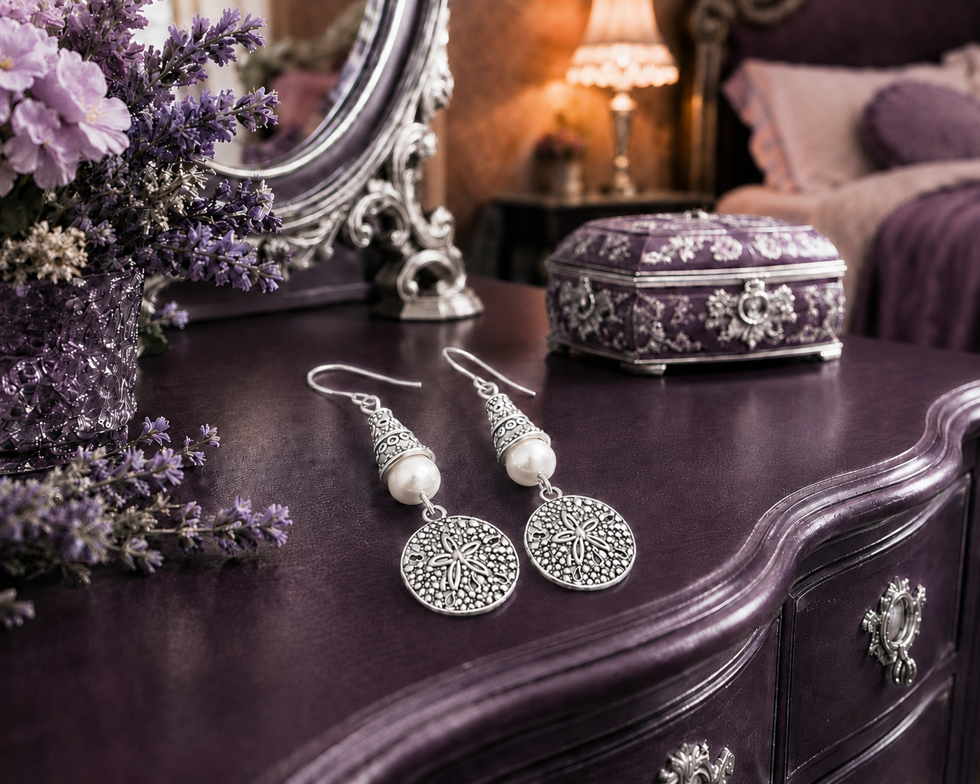 Sand Dollar Earrings White Dresser Correct ChatGPT.png
