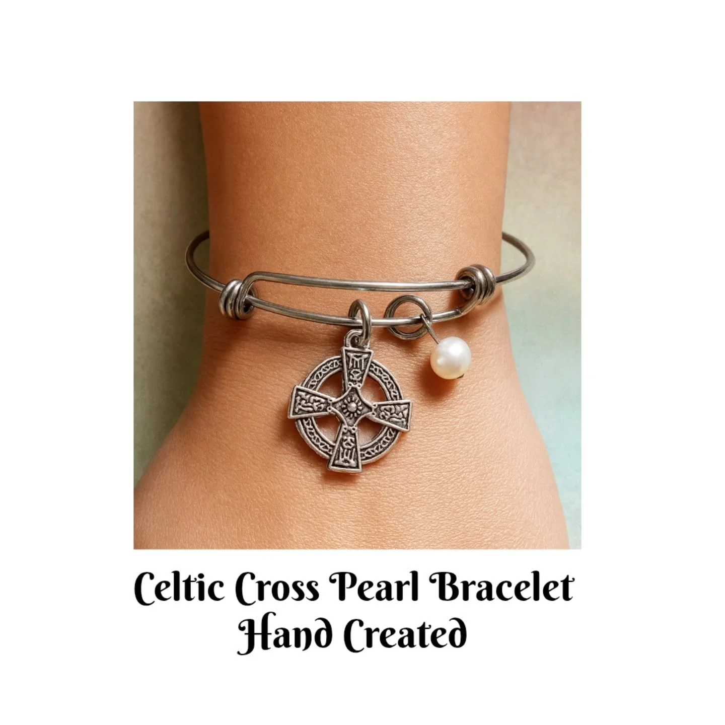 💎 Artist Created! Celtic Cross Pearl Bracelet on a Stainless Steel Expandable Bangle! 🛍 5 ⭐️ Shops in Bio!

🛍 Free Shipping! 📦 5⭐️Amazon &amp; Etsy🛍 Tap on Linktr.ee in bio!

&quot;Designing jewelry is my way of bringing Love &amp; Joy to your w