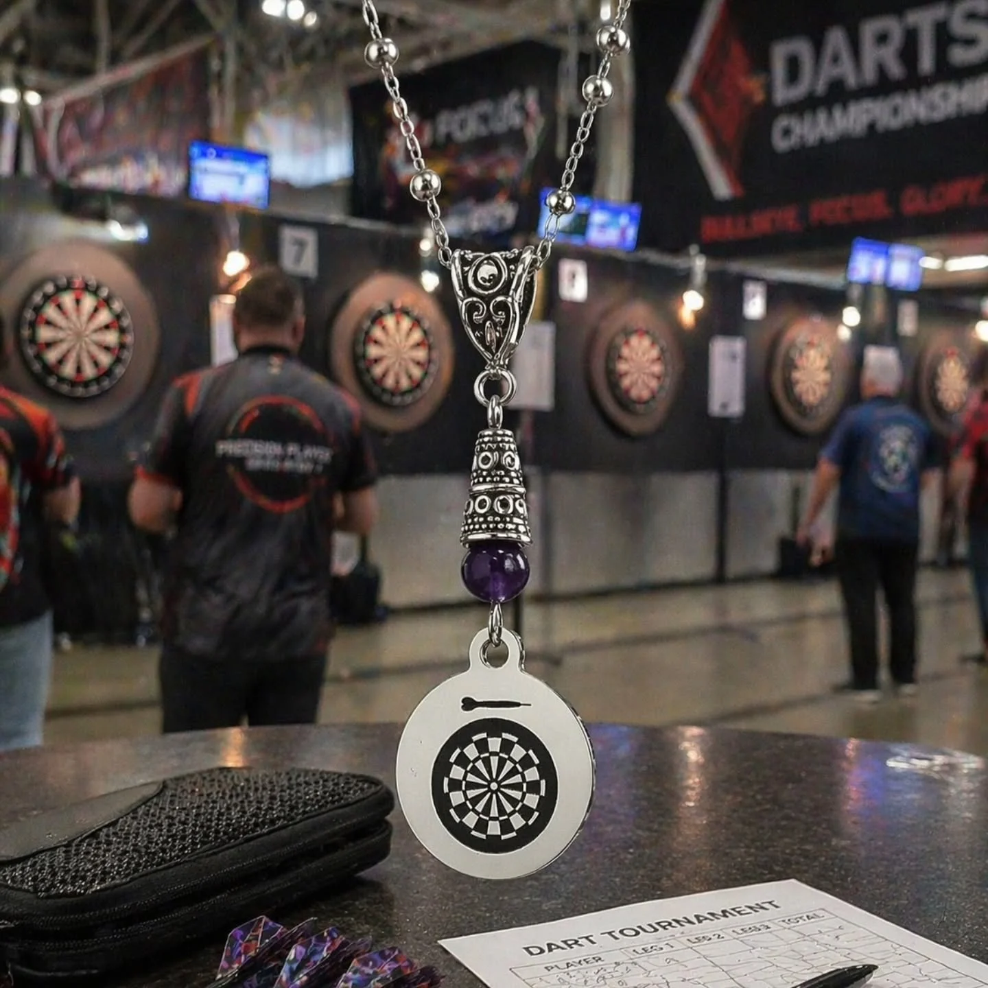 Hit your mark - carry your focus and strength with you wherever you go.

Steel dart necklace on a sterling silver chain💎
Hand crafted

#1213jewelry #dart #bullseye #jewelrywithmeaning #uniquejewelry