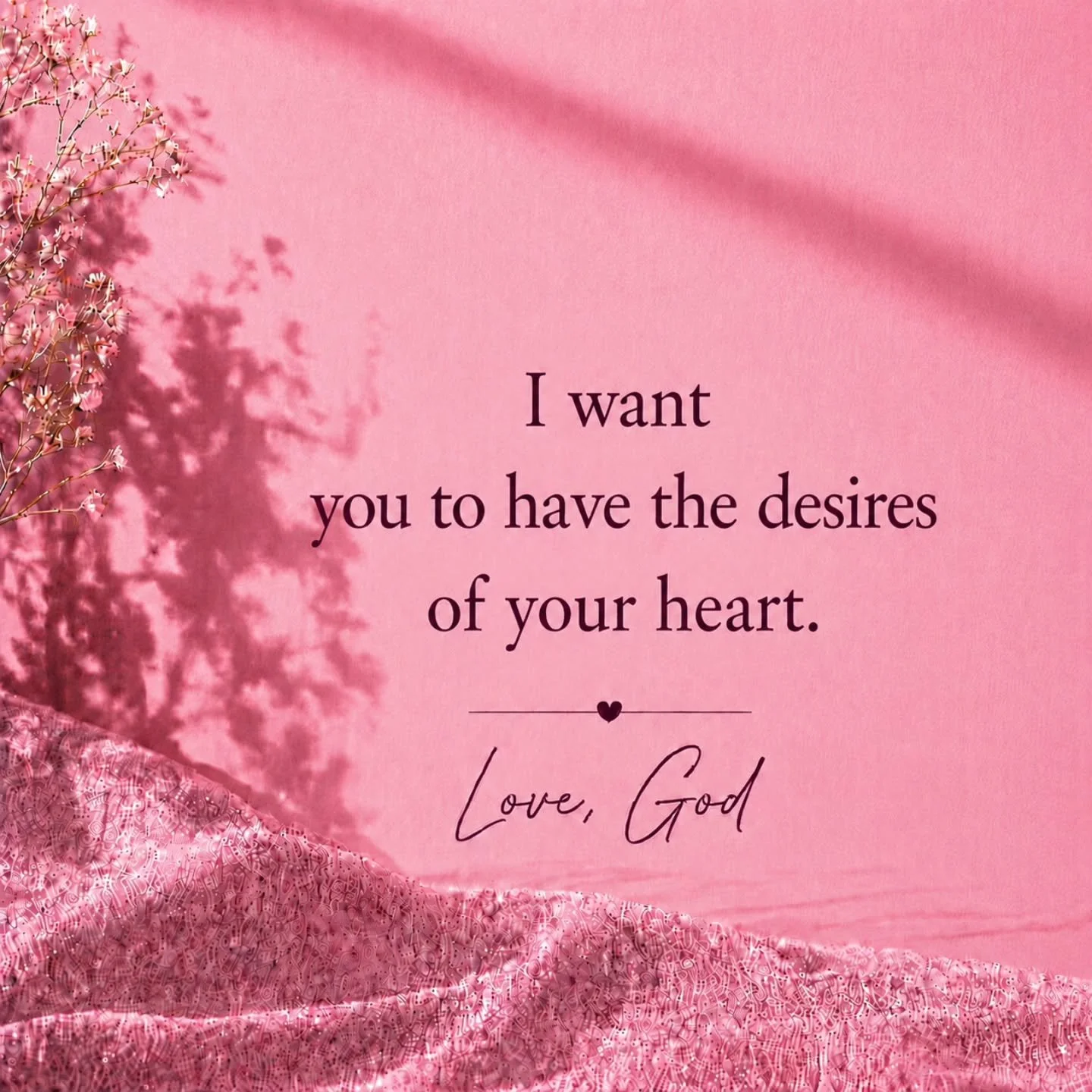 What if the desire in your heart is there for a reason? 💗

Keep praying. Keep believing. Keep going.

#GodsPromises #Psalm204 #FaithOverFear #TrustGod #KeepBelieving
