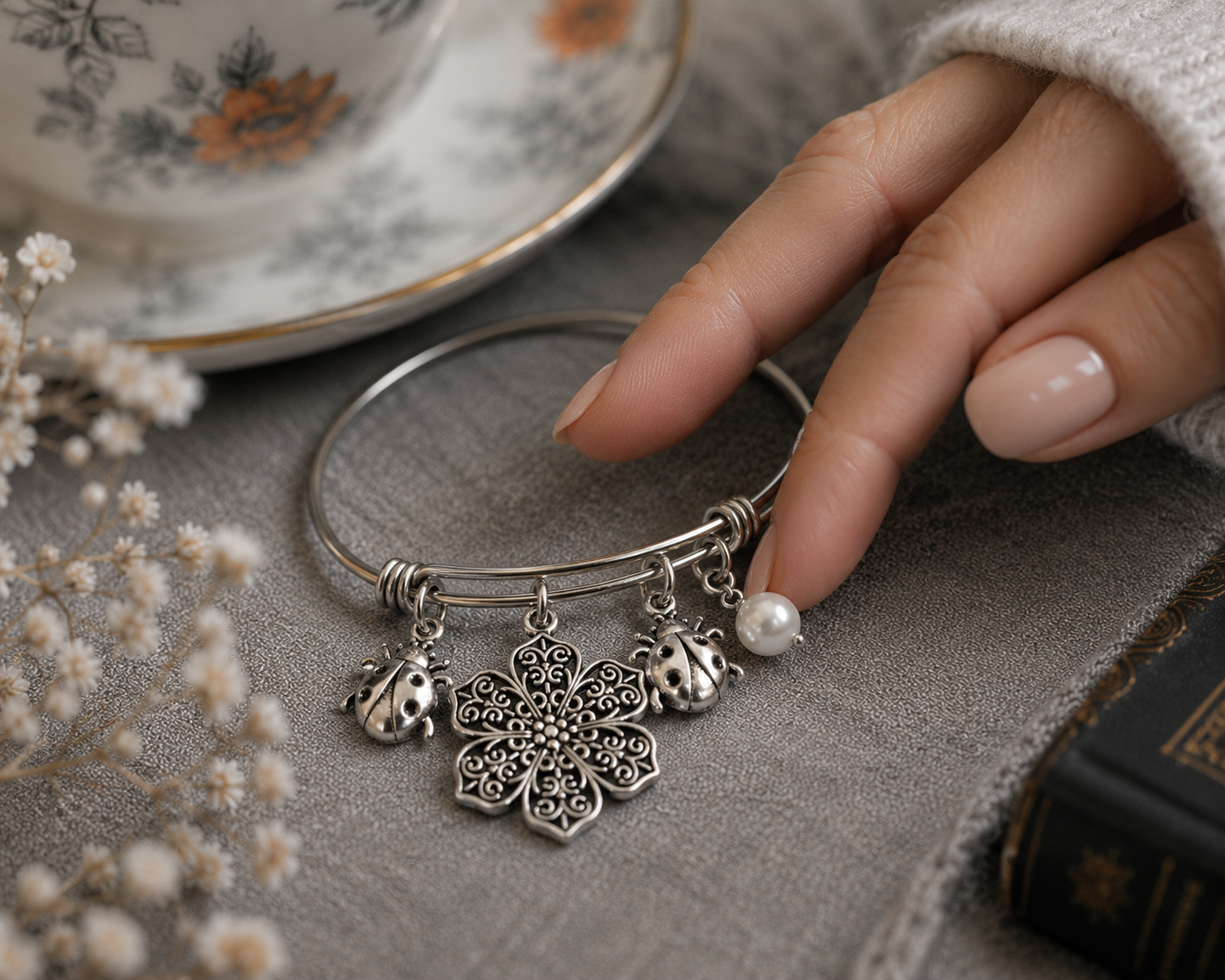 Ladybug Pearl Bracelet Lovely Lady ChatGPT.png