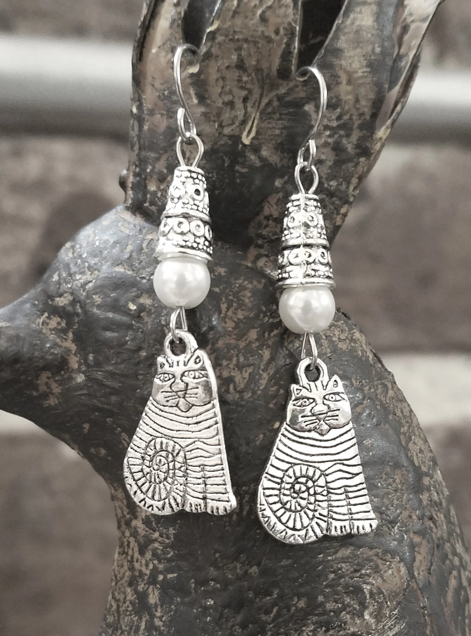 Silver & White Cat Earrings.jpg