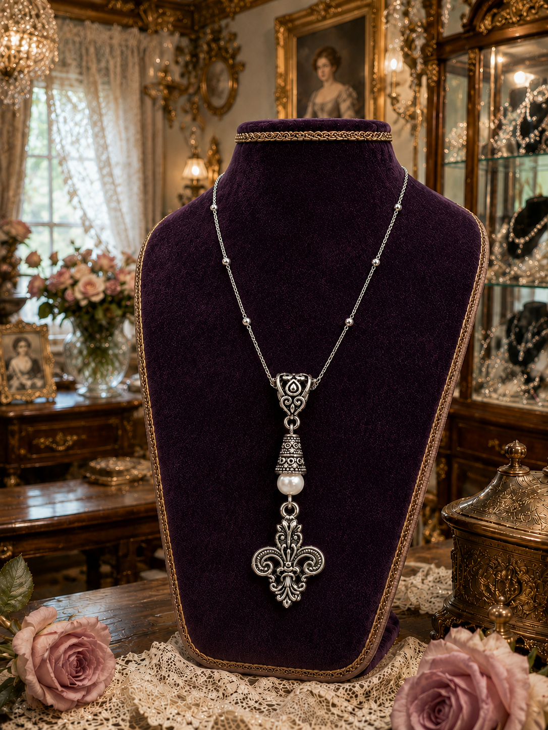 Fleur De Lis Necklace White Vintage ChatGPT (2).png