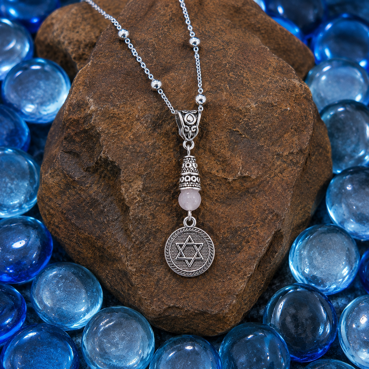 Star Of David Rose Quartz Necklace Rock ChatGPT.png