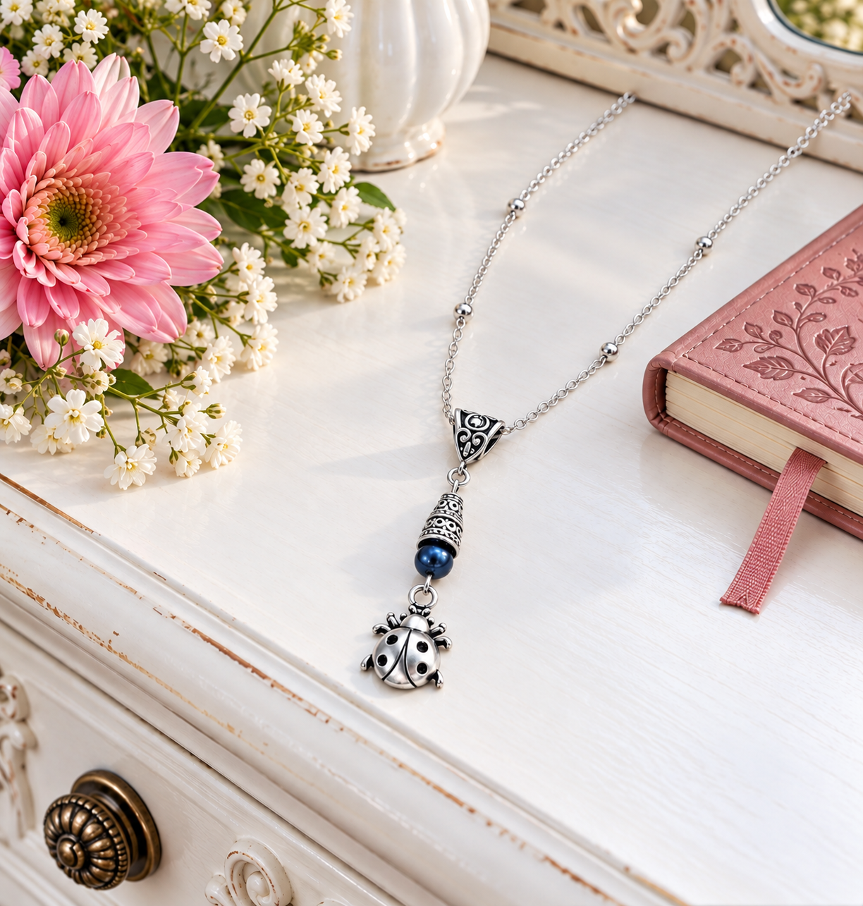 Ladybug Necklace Dresser Flowers ChatGPT.png