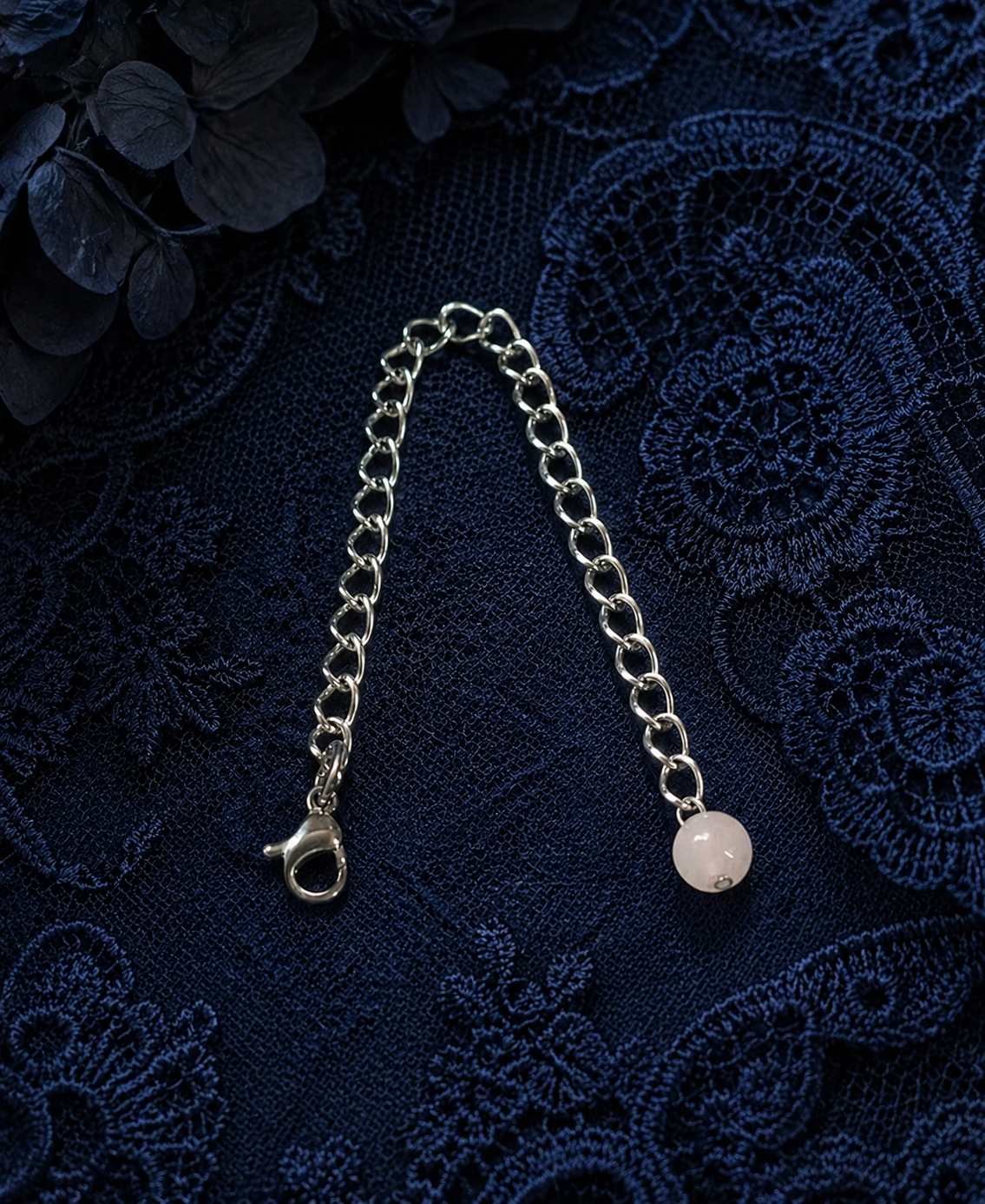 Rose Quartz Extender Chain Blue Lace ChatGPT.png