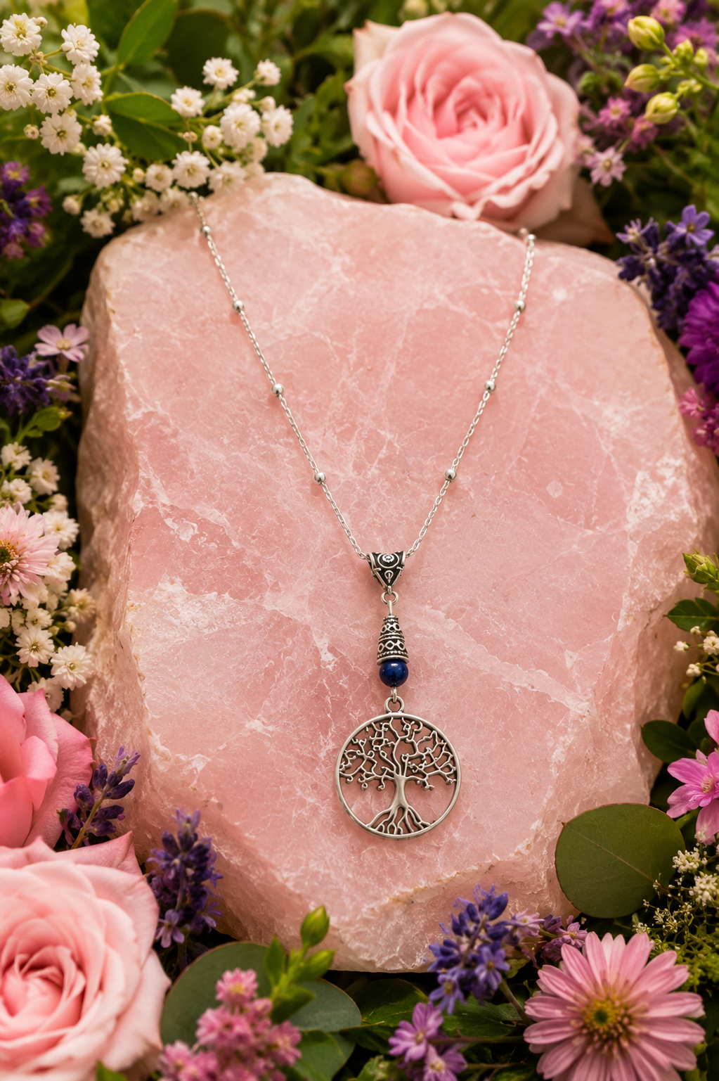 Tree Of Life Blue Necklace Pink Flowers ChatGPT.png