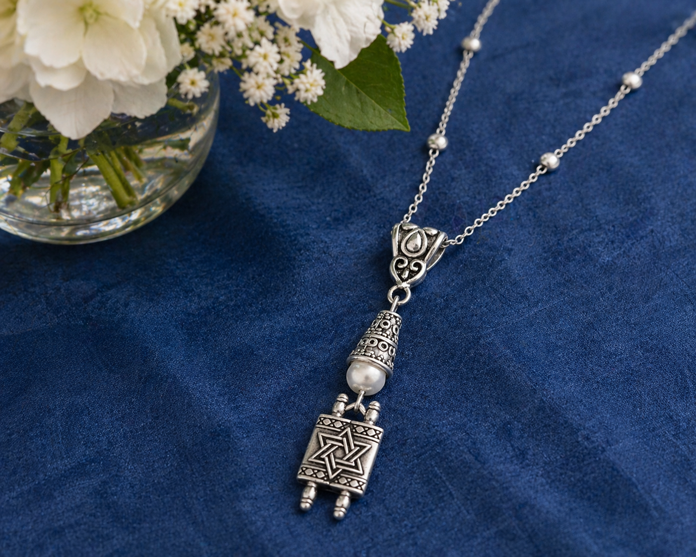 Torah Necklace Blue and White ChatGPT.png