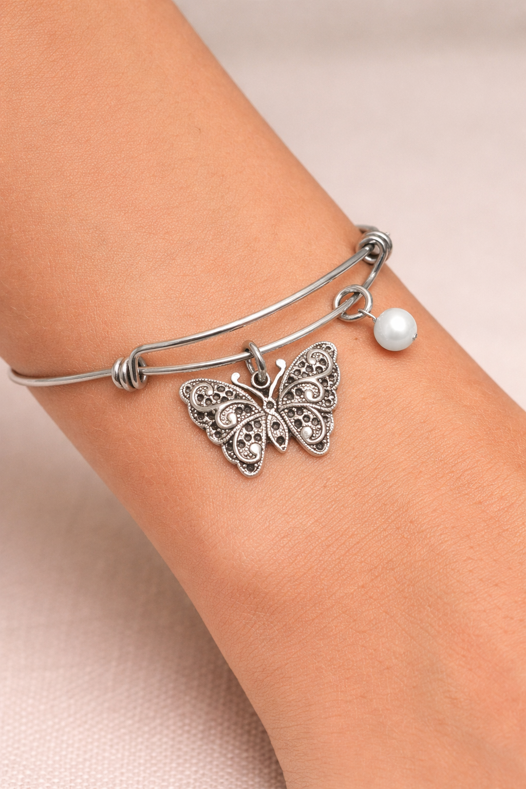 Butterfly Semiprecious Handmade Bracelet