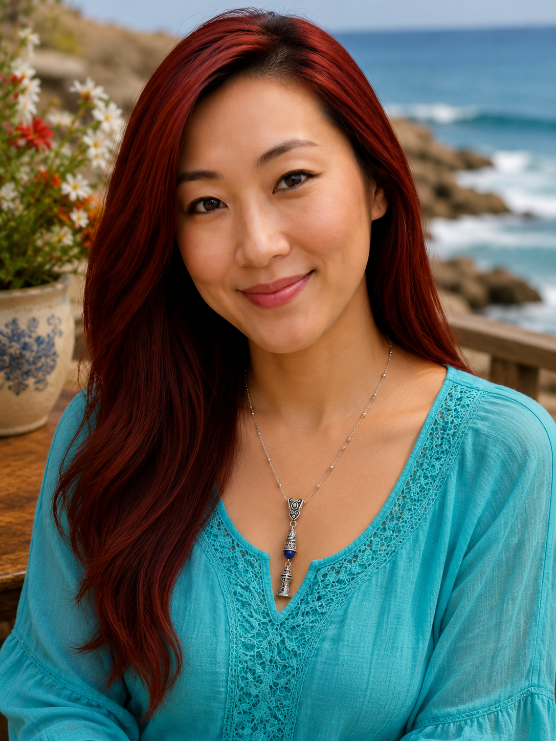 Lighthouse Necklace Woman Beach ChatGPT.png