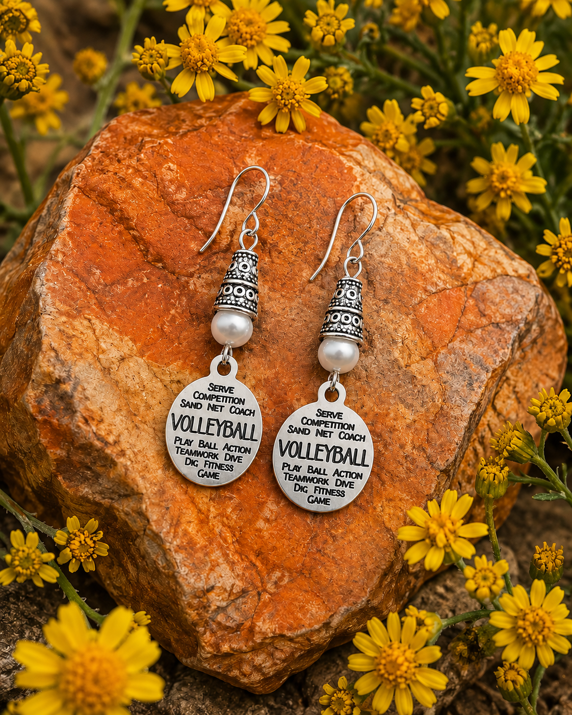 Volleyball Earrings Orange Stone ChatGPT.png