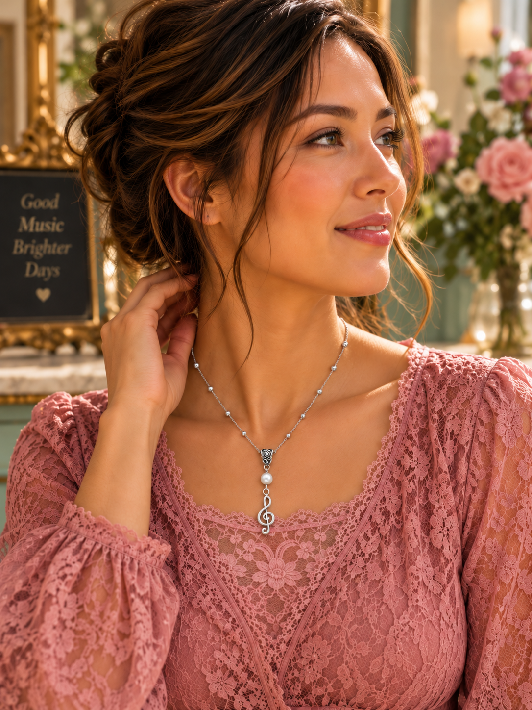 G Clef Pearl Necklace Model ChatGPT.png