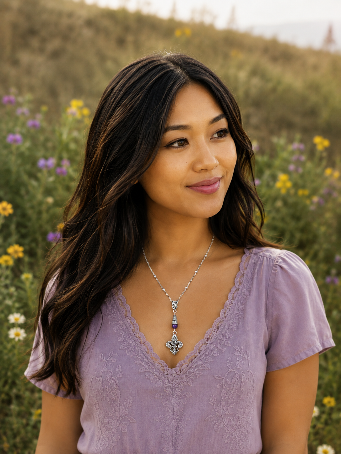 Fleur De Lis Necklace Purple Field ChatGPT.png