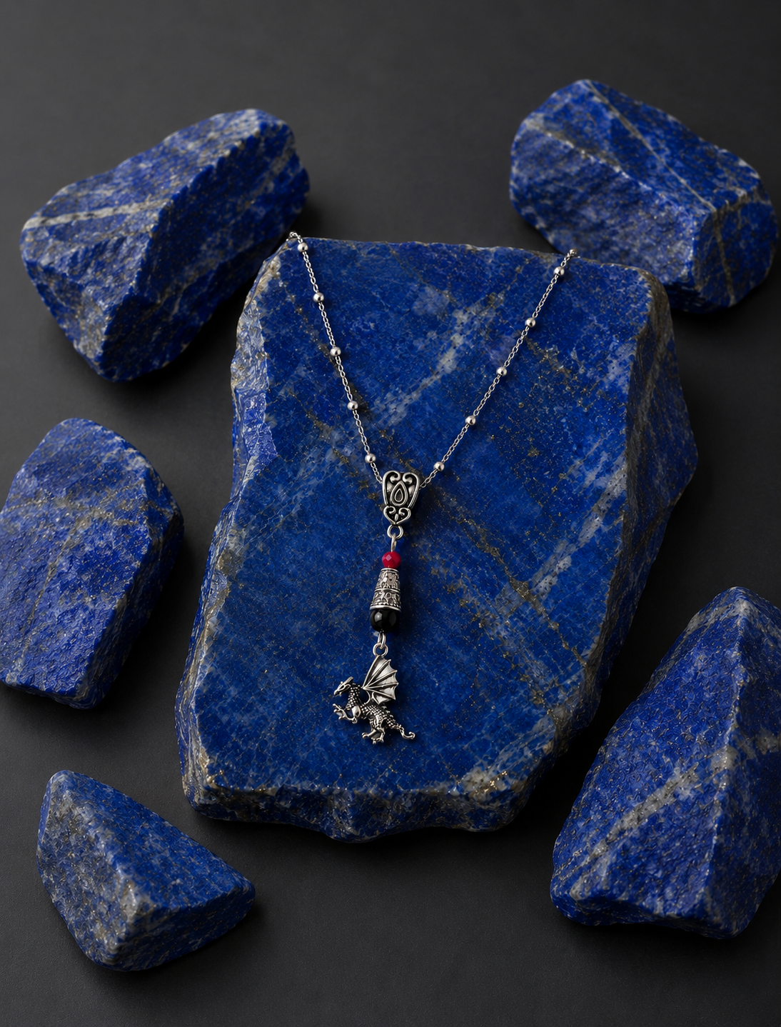 Dave Wilsons Dragon Necklace Blue Rocks ChatGPt.png