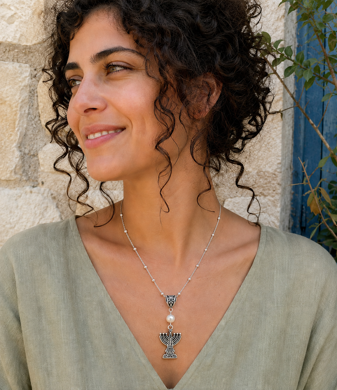 Menorah Pearl Necklace Model ChatGPT.png