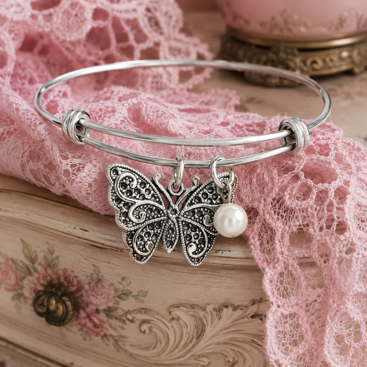 Butterfly Pearl Bracelet Lace Table ChatGPT.png