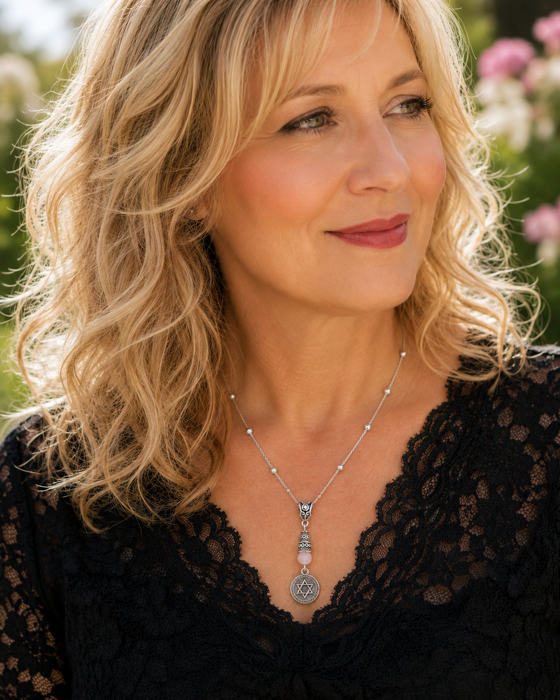 Star Of David Rose Quartz Necklace Blonde ChatGPT.png