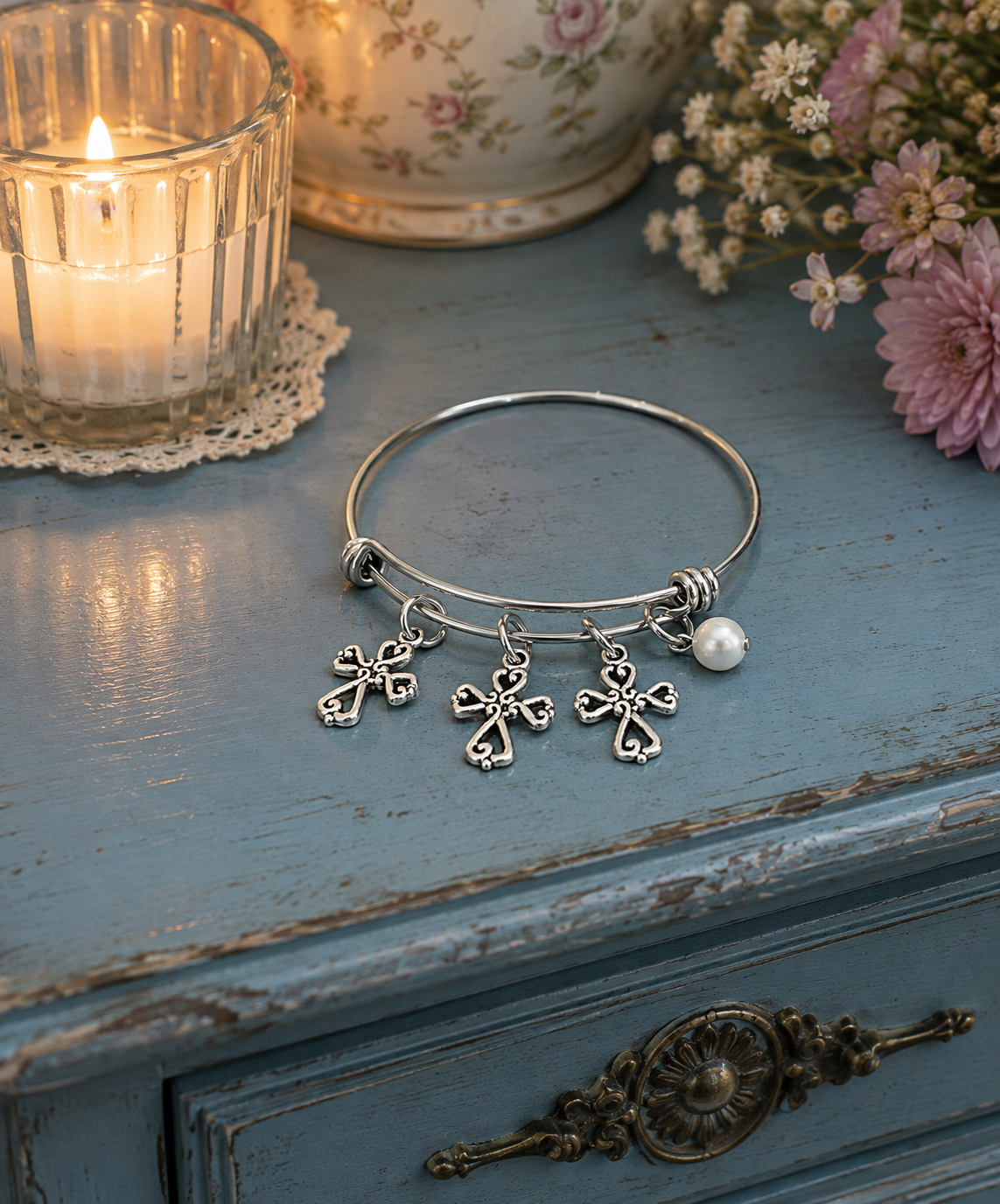 Cross Pearl Bracelet Dresser Candle ChatGPT.png