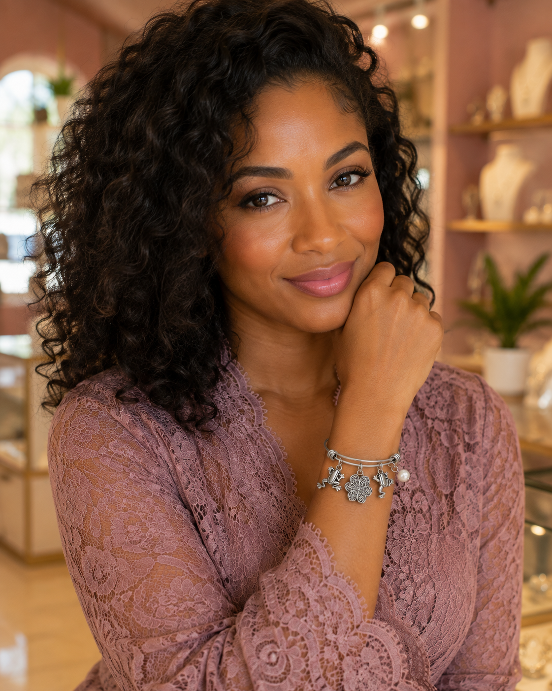 Frog Pearl Bracelet Woman Shop ChatGPT.png