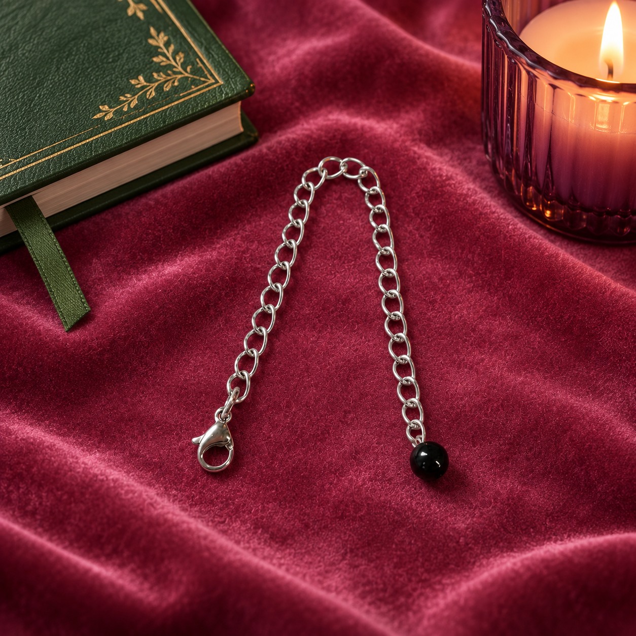 Onyx Necklace Extender Chain Velvet Candle ChatGPT.png