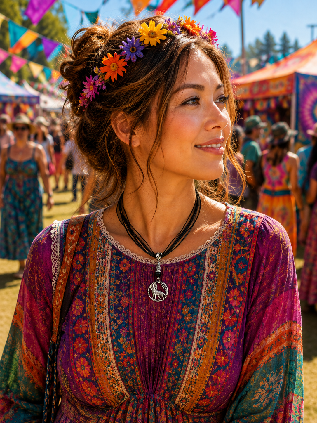 Wolf Onyx Ribbon Necklace Festival ChatGPT.png