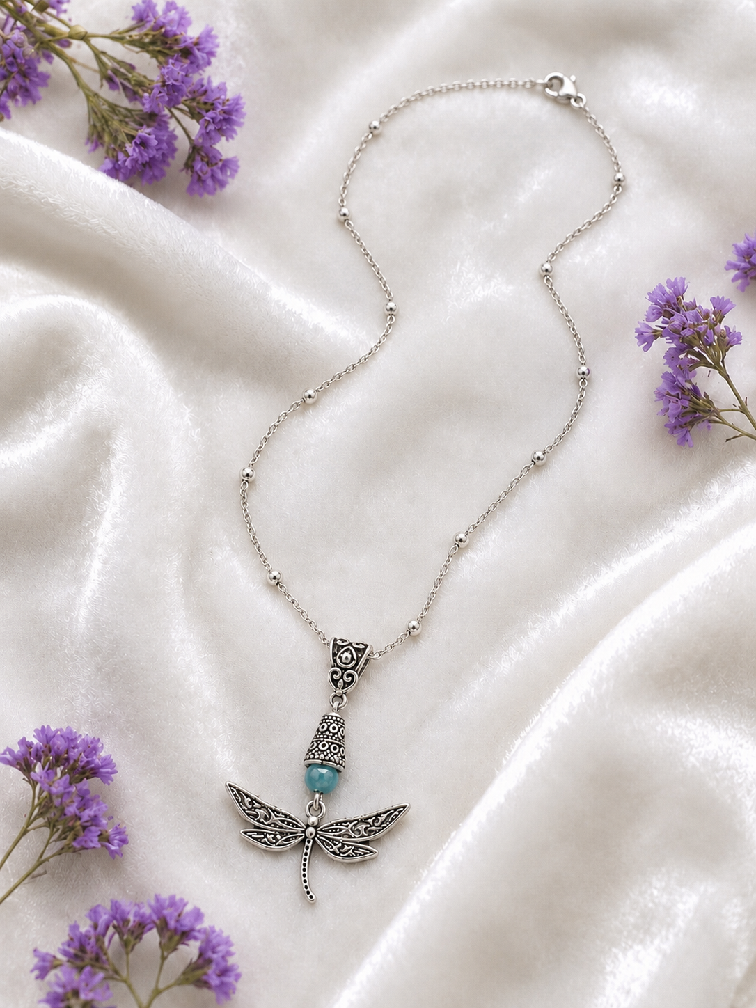 Dragonfly Necklace White Velvet ChatGPT.png