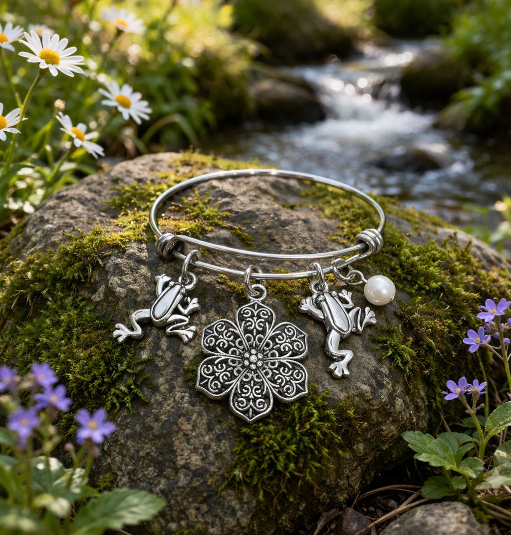 Frog Pearl Bracelet Nature Scene ChatGPT.png