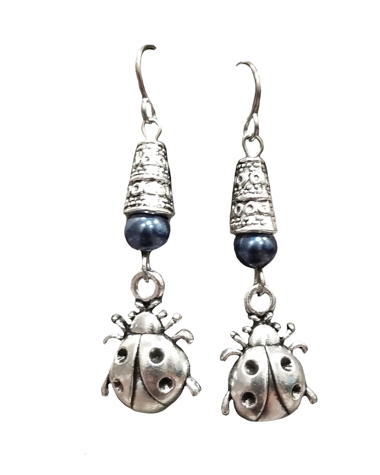 AAA Silver & Blue Ladybug Earrings White.png