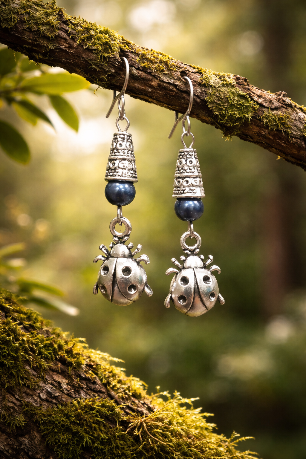 Ladybug Earrings Natural Scene ChatGPT.png