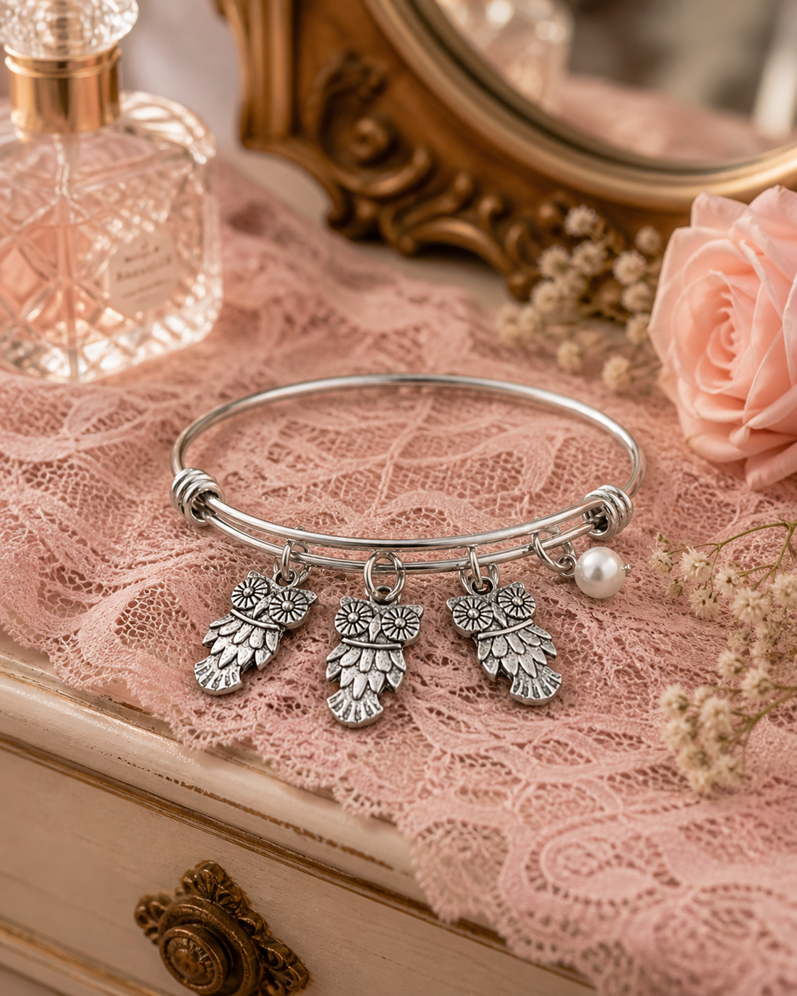 Owl Bracelet Dresser Pink Lace ChatGPT.png