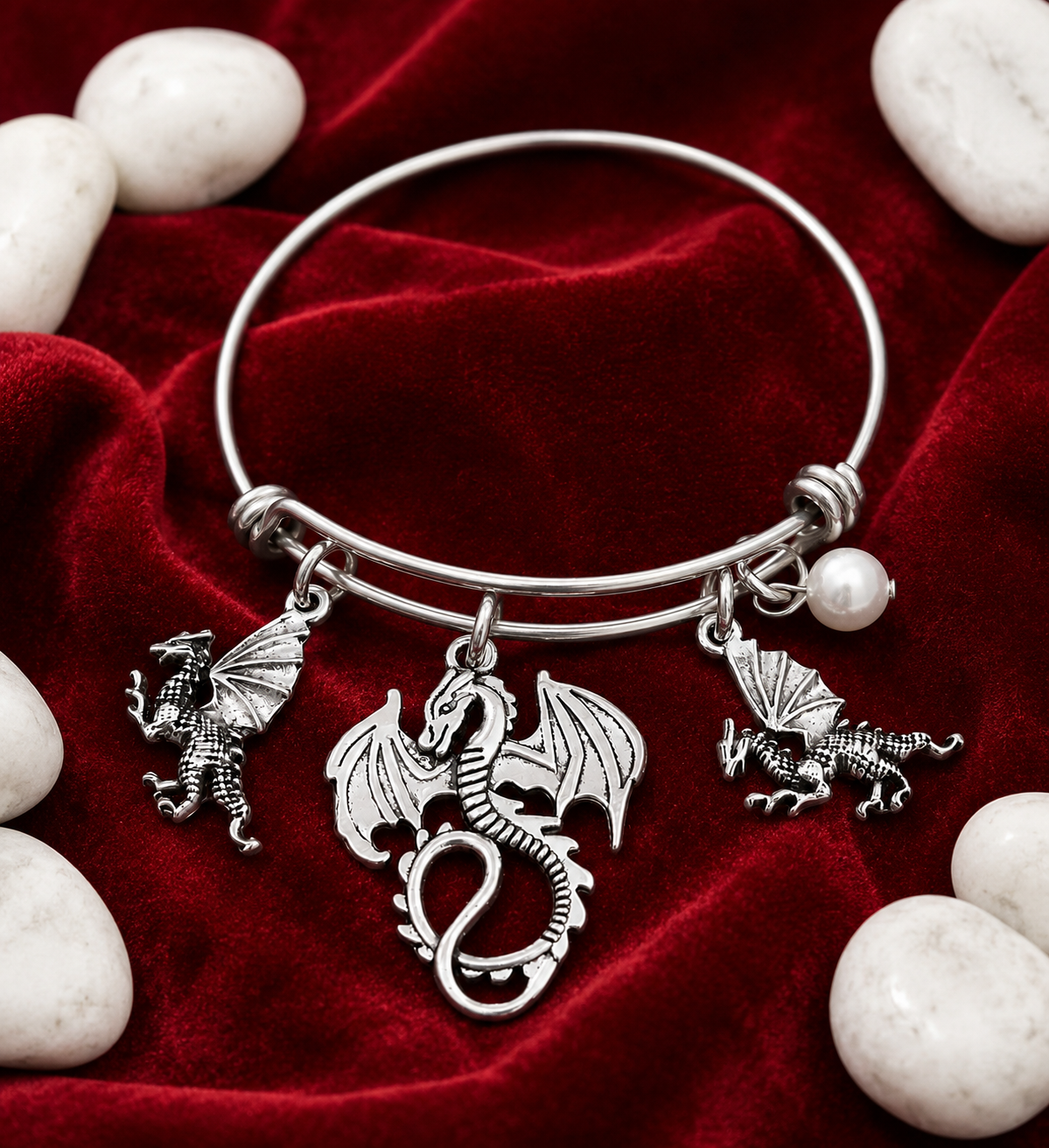 Dragon Semiprecious Handmade Bracelet