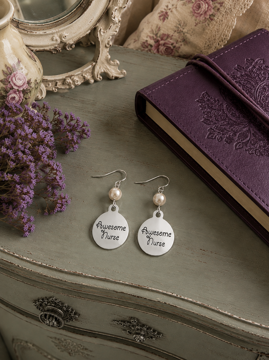 Awesome Nurse Pearl Earrings 1 Dresser ChatGPT.png