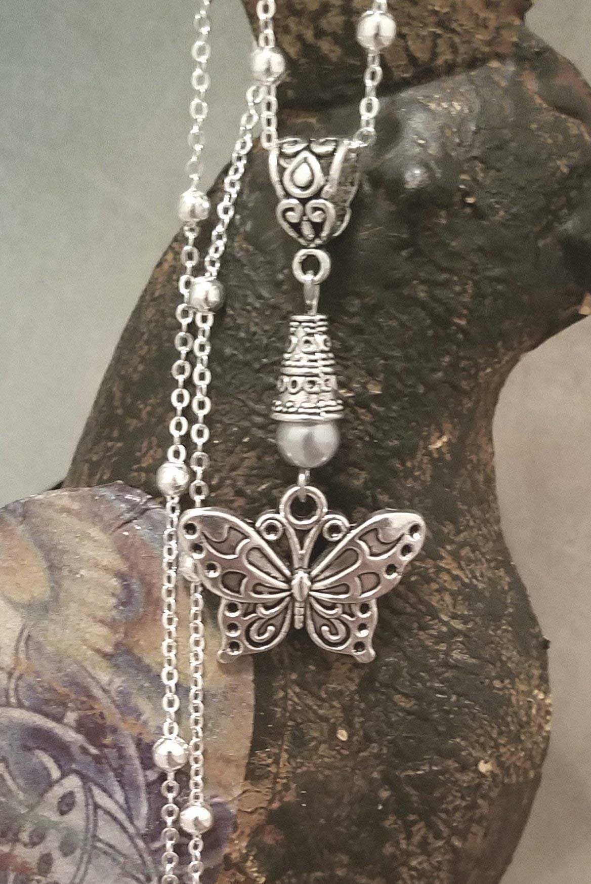 Gray Original Butterfly Necklace Close Gray Accent.jpg